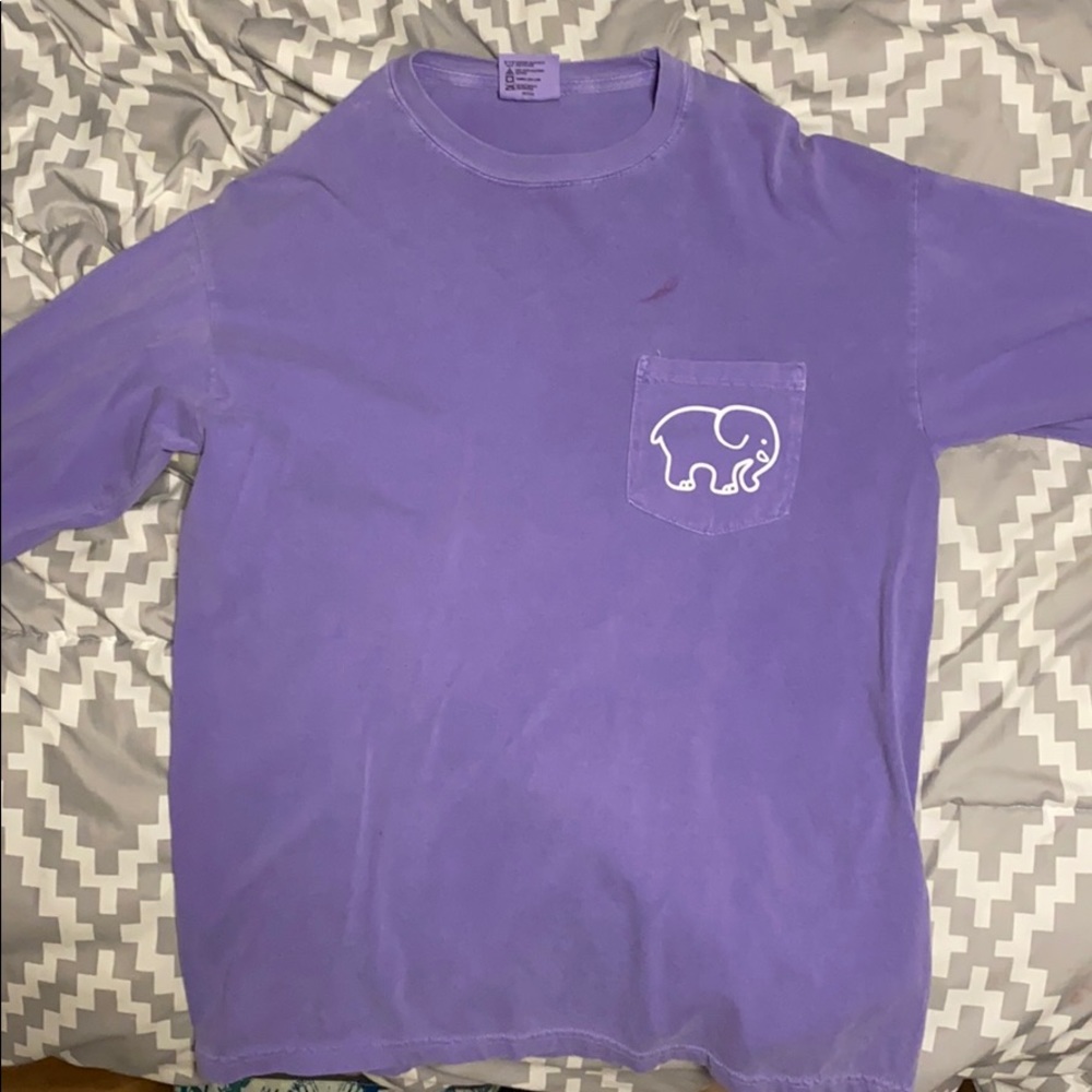 Purple along Sleeved T-Shirt Ivory Ella